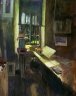 Tavolo in studio - oil on canvas - cm. 120x100 - 1997