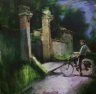 In bici - oil on canvas - cm. 70x70 - 1999
